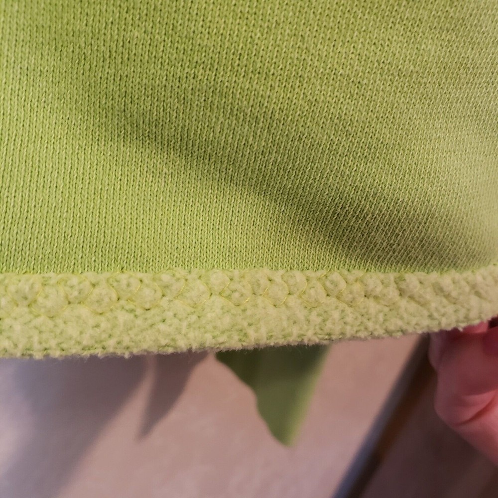 Women's Lime Green Colorful Fish Embroidered Sweatshirt Sz Small - Picture 4 of 7